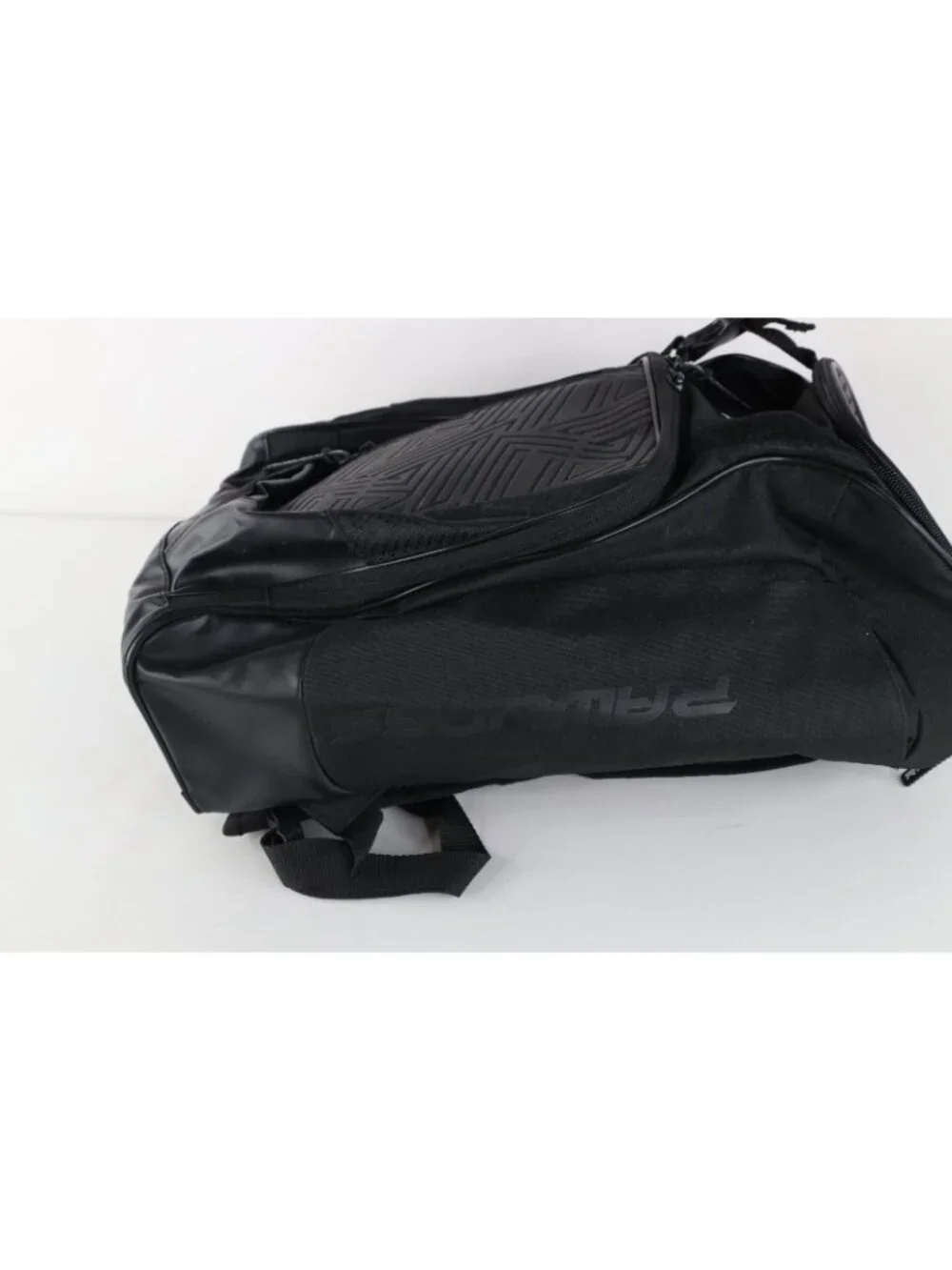Rawlings Baseball Spell Out Bat Glove Holder Backpack Book Bag Carry On Black